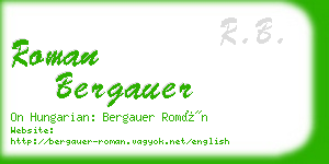 roman bergauer business card